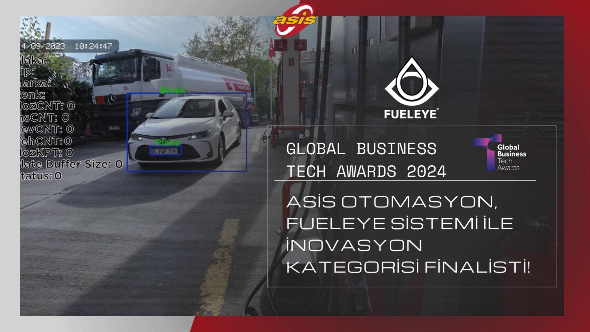 FuelEye Sistemi ile Global Business Tech Awards´da inovasyon kategosinde finalist olduk.